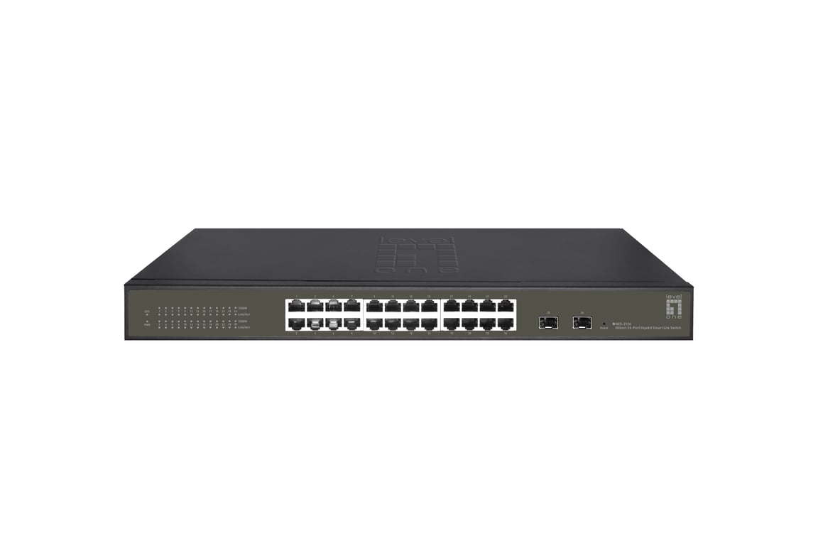 LevelOne GES-2126 łącza sieciowe Zarządzany L2 Gigabit Ethernet (10/100/1000) Czarny