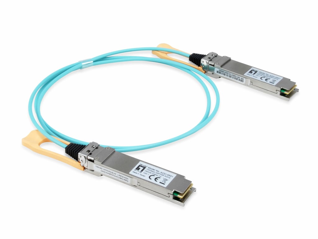 LevelOne AOC-0502 moduł przekaźników sieciowych Swiatłowód 103100 Mbit/s QSFP28 850 nm