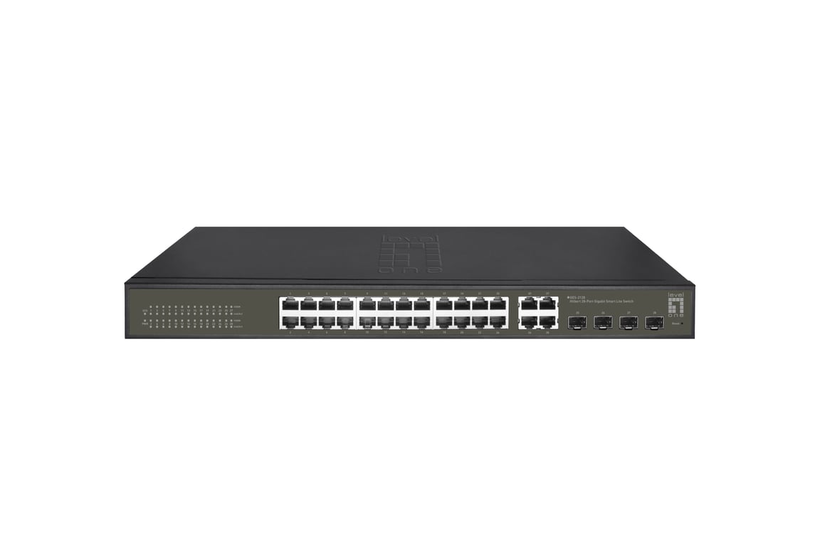 LevelOne GES-2128 łącza sieciowe Zarządzany L2 Gigabit Ethernet (10/100/1000) Czarny