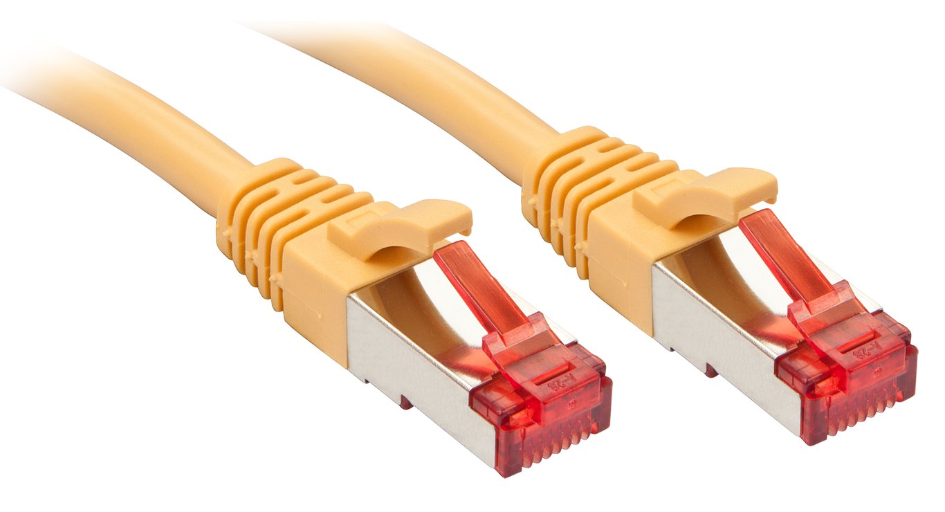 Lindy Rj45/Rj45 Cat6 0.3m kabel sieciowy Żółty 0,3 m S/FTP (S-STP)