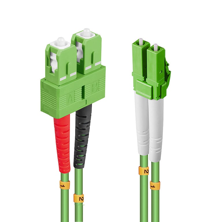 Lindy 46320 kabel optyczny 1 m 2x LC 2x SC OM5 Zielony