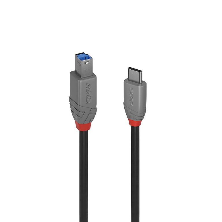 Lindy 36667 kabel USB 2 m USB 3.2 Gen 1 (3.1 Gen 1) USB C USB B Czarny