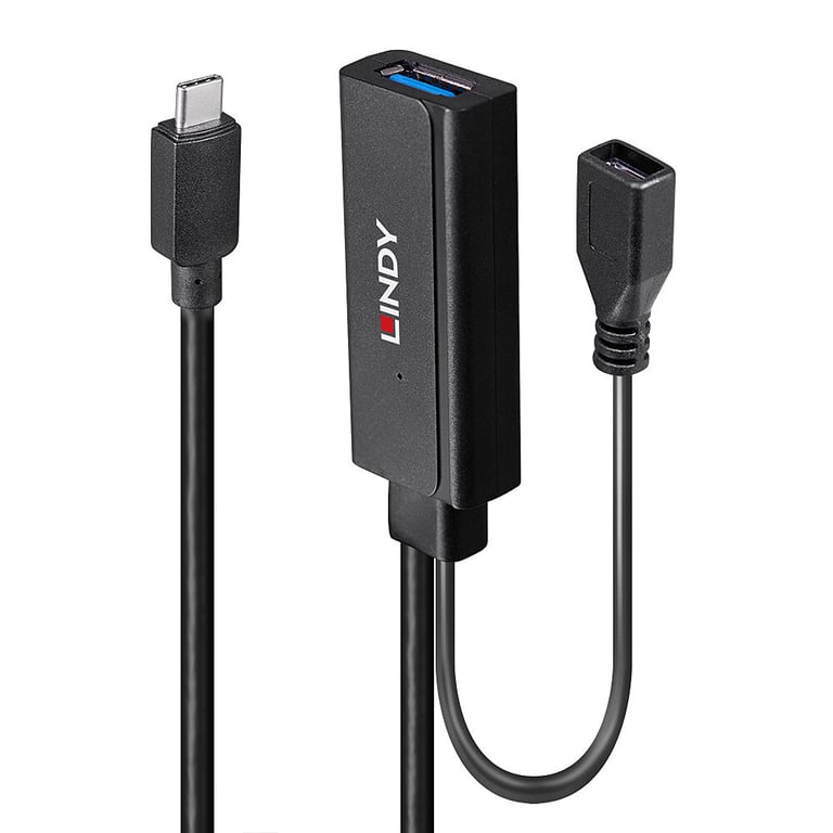 Lindy 43344 huby i koncentratory USB 3.2 Gen 1 (3.1 Gen 1) Type-C 5000 Mbit/s Czarny