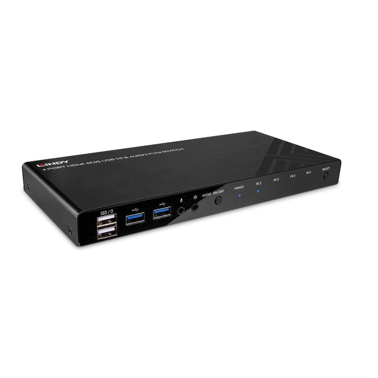 Lindy 39313 przełącznik KVM Czarny