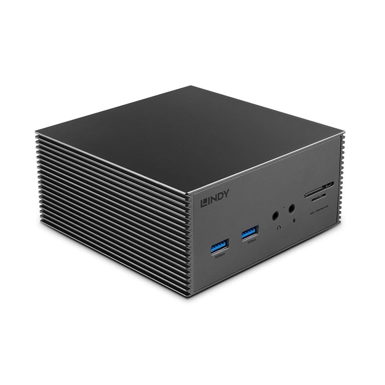 Lindy 43378 stacja dokująca Przewodowa USB 3.2 Gen 2 (3.1 Gen 2) Type-C Szary