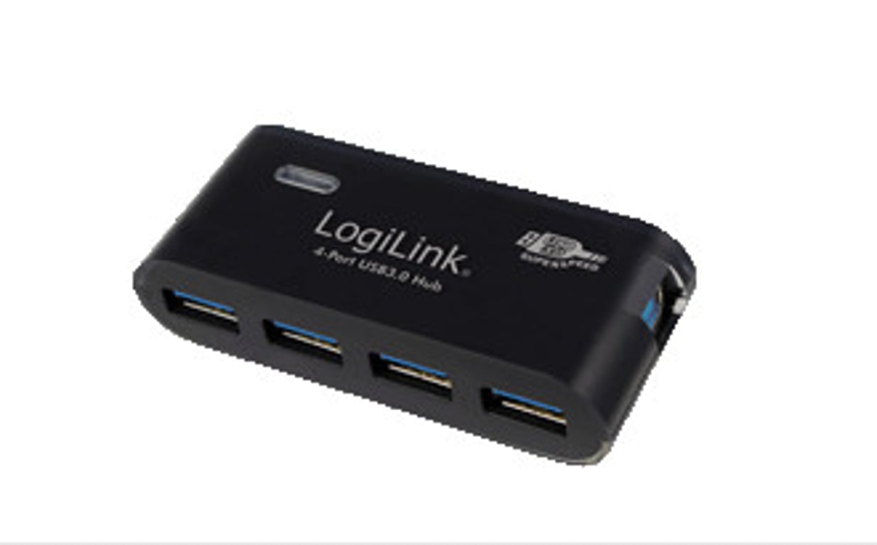 LogiLink 4-portowy czarny