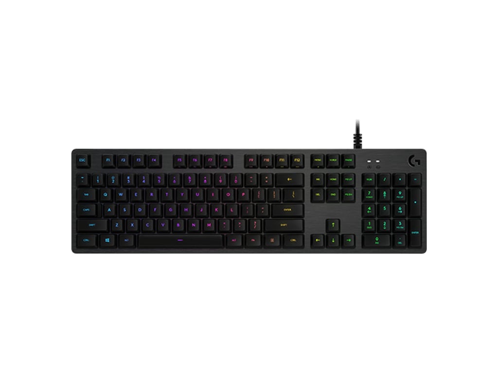 Logitech G G512 CARBON LIGHTSYNC RGB Mechanical Gaming Keyboard with GX Brown switches klawiatura USB Portugalski Węgiel