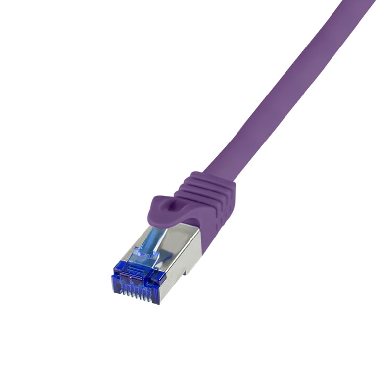 LogiLink C6A029S kabel sieciowy Fioletowy 0,5 m Cat6a S/FTP (S-STP)
