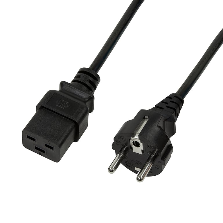 LogiLink CP152 kabel zasilające Czarny 1,8 m CEE7/7 IEC C19