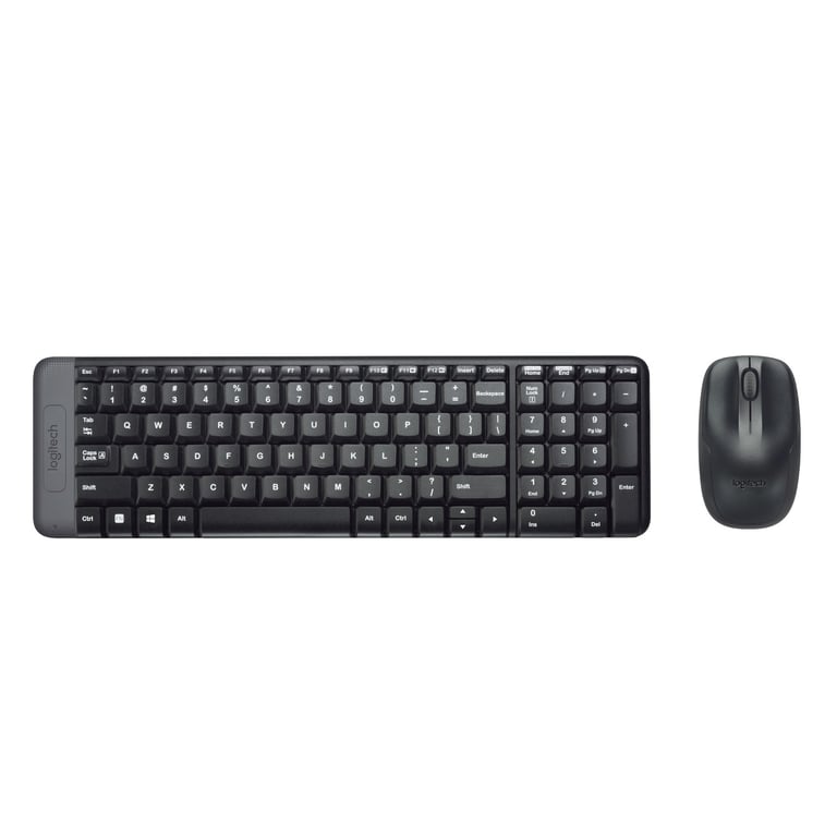 Logitech Wireless Combo MK220 klawiatura Dołączona myszka Biuro RF Wireless QWERTY Włoski Czarny 920-003721