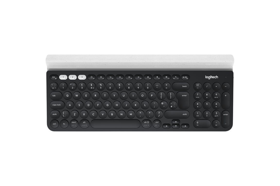 Logitech K780 Multi-Device Wireless Keyboard klawiatura Uniwersalne RF Wireless + Bluetooth QWERTY Skandynawia Szary, Biały