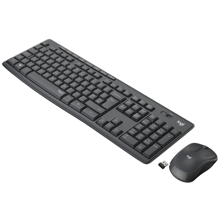 Logitech MK295 Silent Wireless Combo klawiatura USB QWERTY Włoski Grafitowy