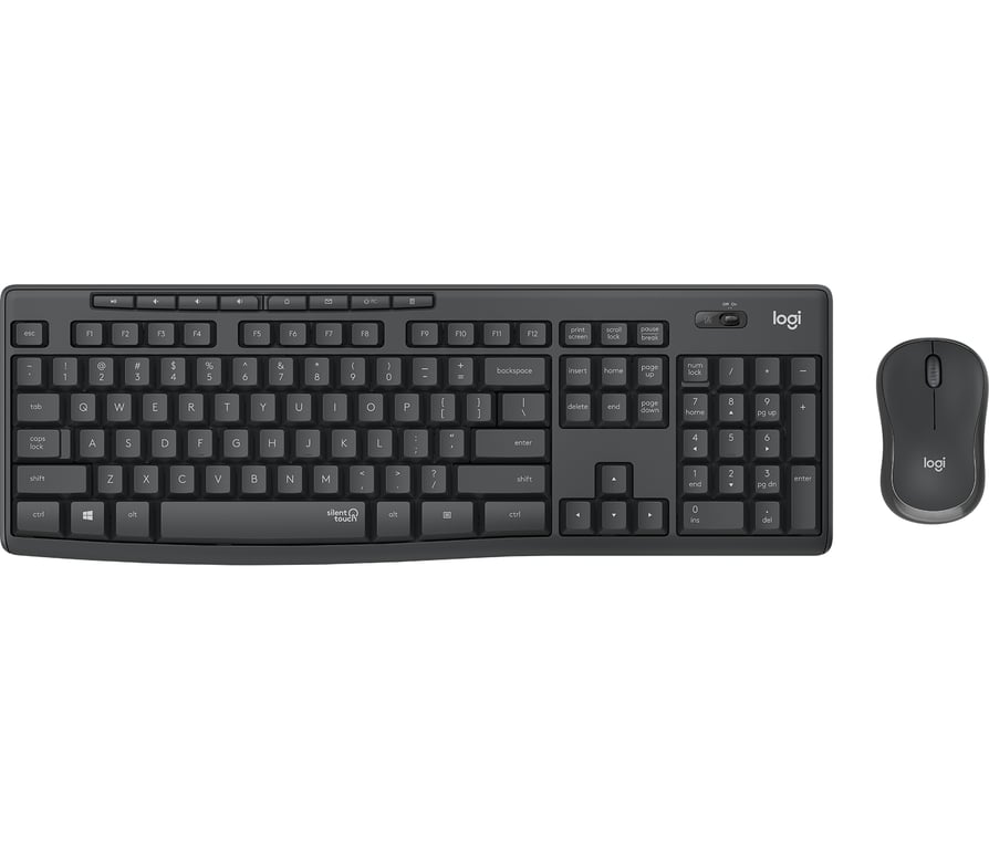 Logitech MK295 Silent Wireless Combo klawiatura Dołączona myszka USB QWERTY Hiszpański Grafitowy