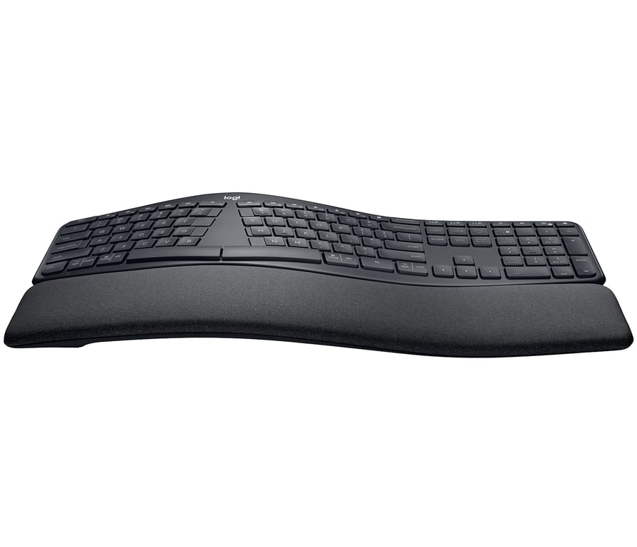Logitech ERGO K860 klawiatura RF Wireless + Bluetooth Swiss Grafitowy