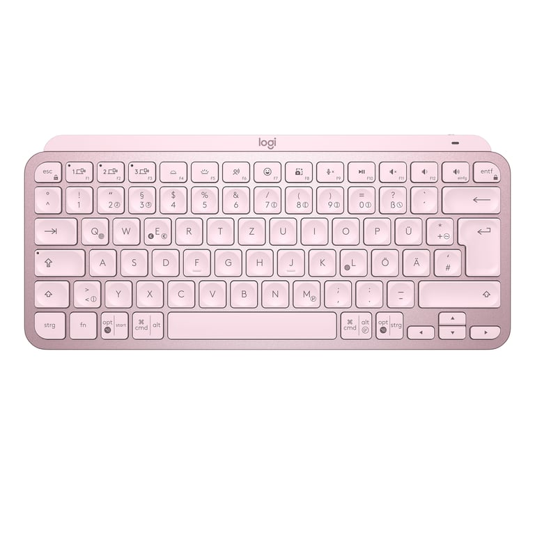 Logitech MX Keys Mini Minimalist Wireless Illuminated Keyboard klawiatura RF Wireless + Bluetooth QWERTZ Niemiecki Różowy
