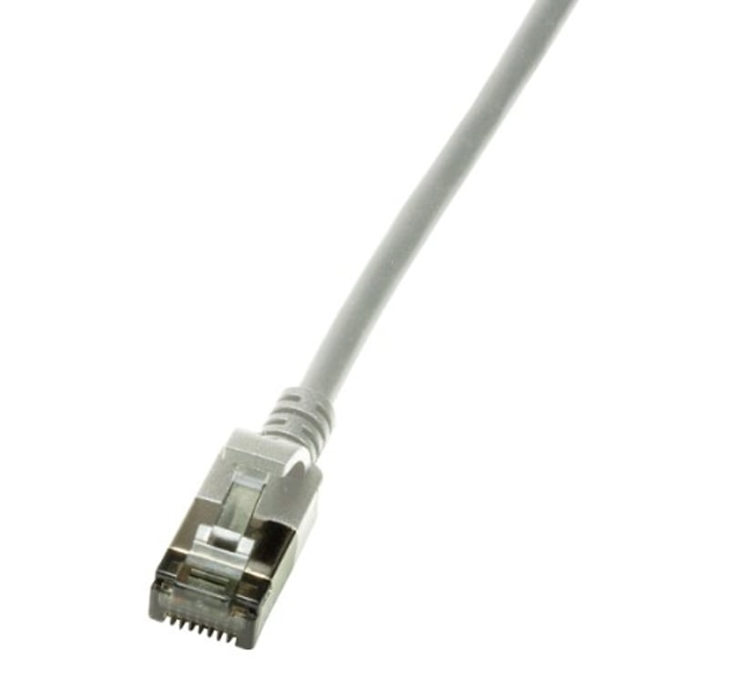 LogiLink Slim U/FTP kabel sieciowy Szary 1 m Cat6a U/FTP (STP)