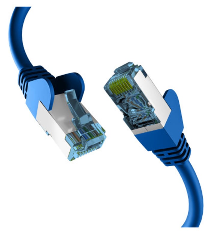 M-Cab EC020200210 kabel sieciowy Niebieski 3 m Cat7 S/FTP (S-STP)