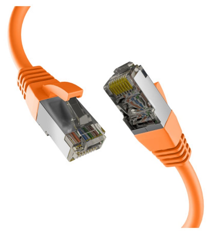 M-Cab EC020200280 kabel sieciowy Pomarańczowy 1,5 m Cat8.1 S/FTP (S-STP)