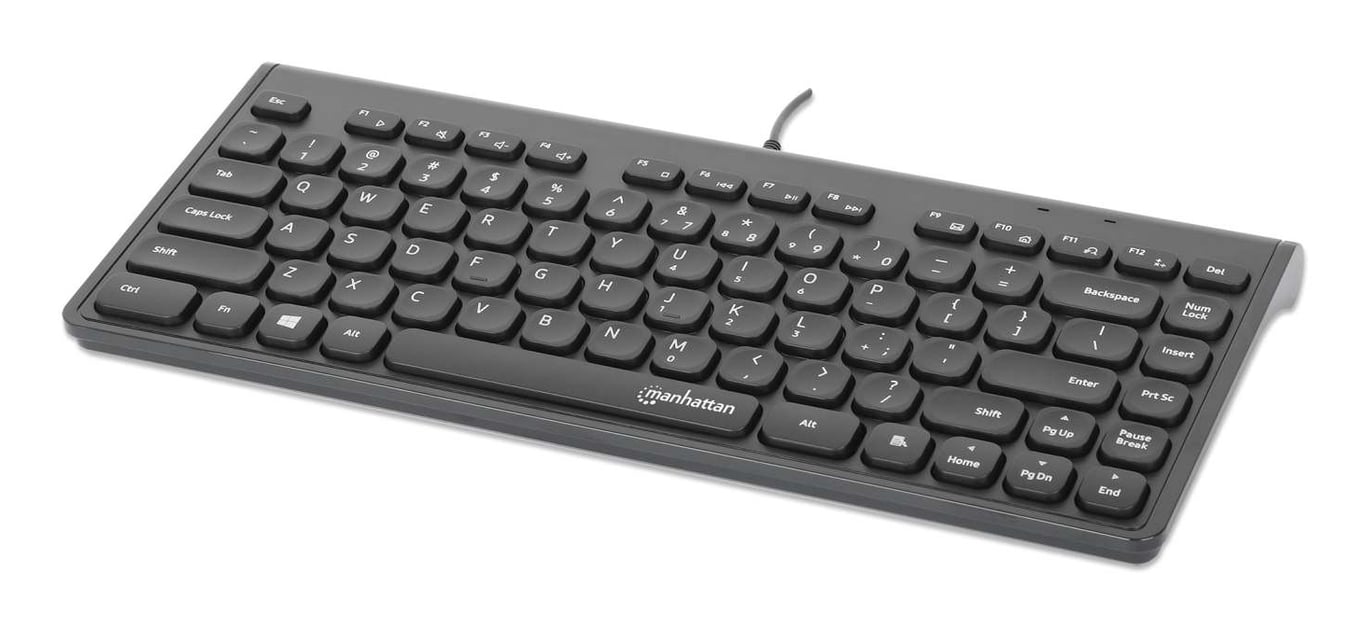 Manhattan 180702 klawiatura Biuro USB QWERTY Czarny