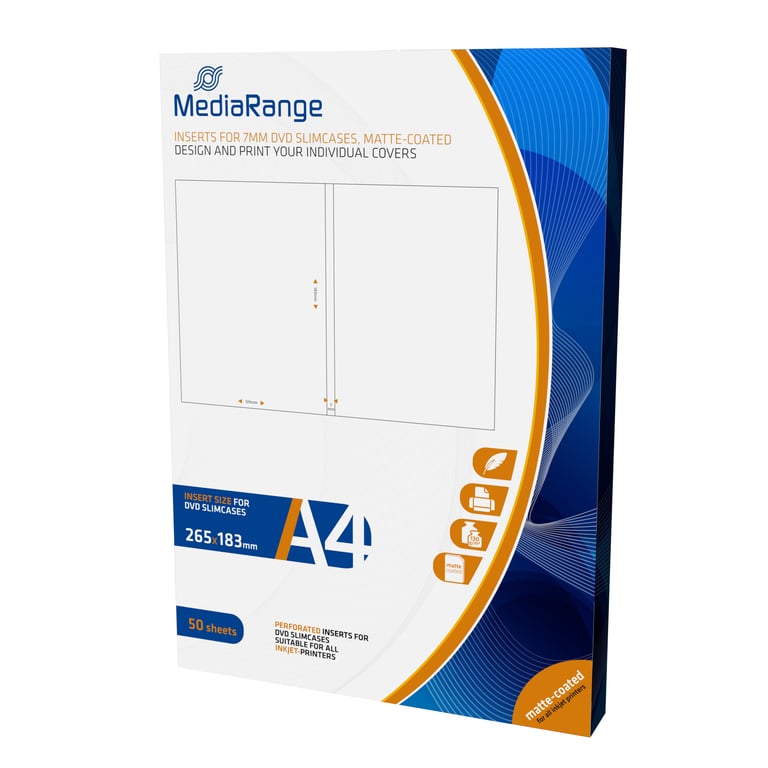MediaRange MRINK122 papier do drukarek atramentowych A4 (210x297 mm) Matowy 50 ark. Biały