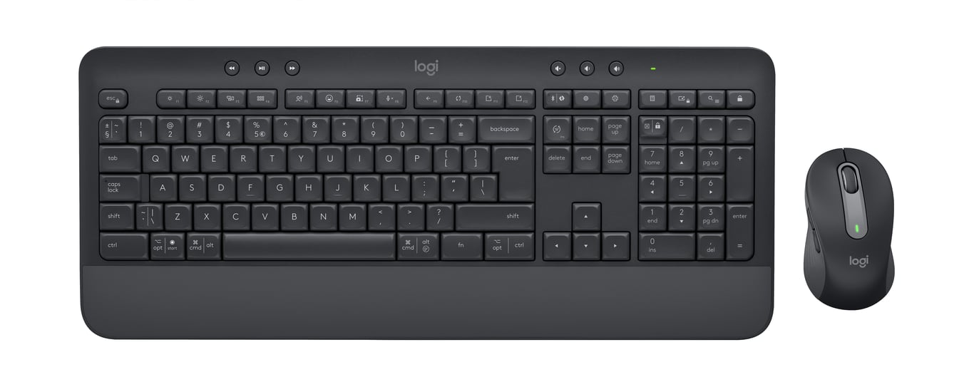 Logitech Signature MK650 Combo For Business klawiatura Dołączona myszka Bluetooth QWERTY Duński, Fiński, Norweski, Szwecki Grafitowy