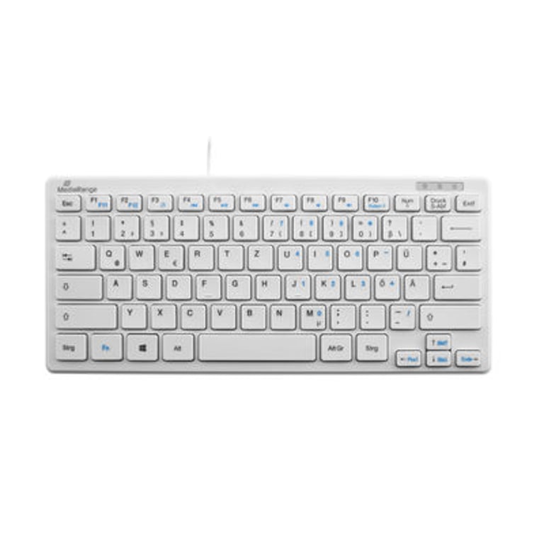 MediaRange MROS113 klawiatura USB QWERTZ Niemiecki Biały