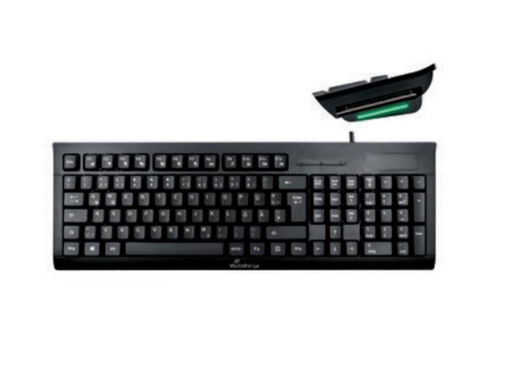 MediaRange MROS114 klawiatura Biuro USB QWERTZ Niemiecki Czarny