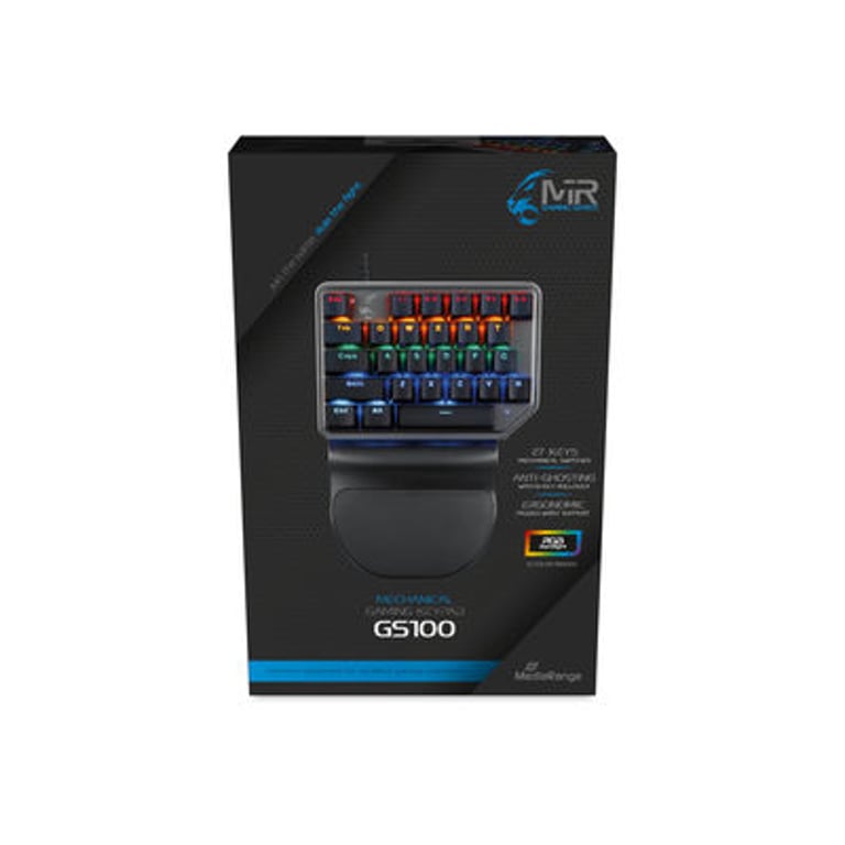 MediaRange MRGS100 klawiatura USB QWERTZ Niemiecki Czarny, Srebrny