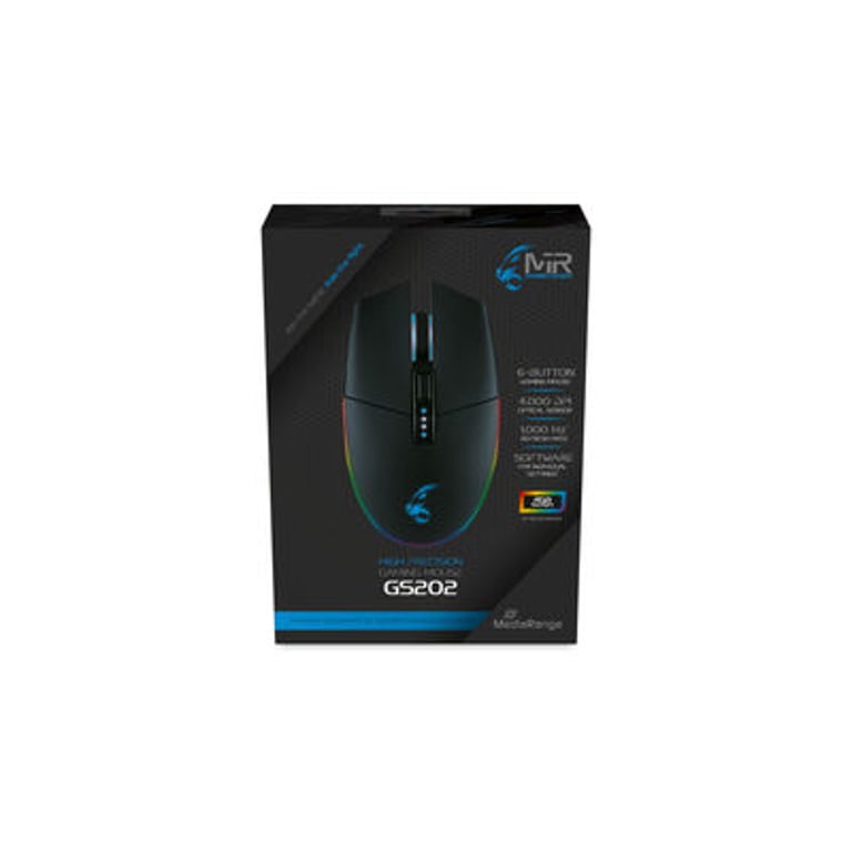 MediaRange MRGS202 myszka Po prawej stronie USB Typu-A Optyczny 4000 DPI