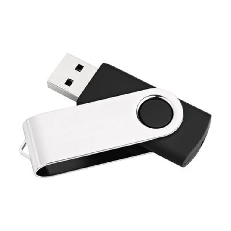 MediaRange MR908NTRL 8 GB USB Typu-A 2.0 Czarny, Srebrny MR908NTRL