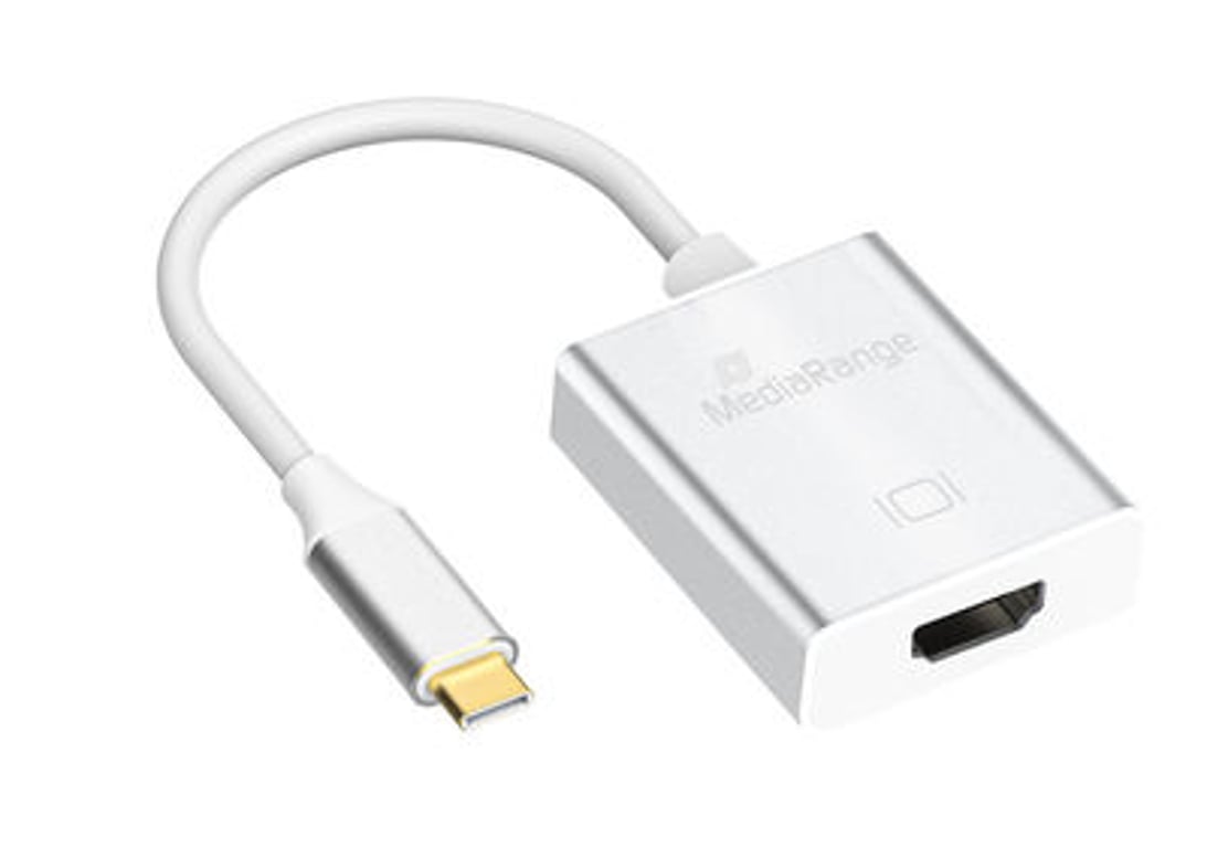 MediaRange MRCS194 zewnętrzna karta graficzna usb 4096 x 3112 px Srebrny