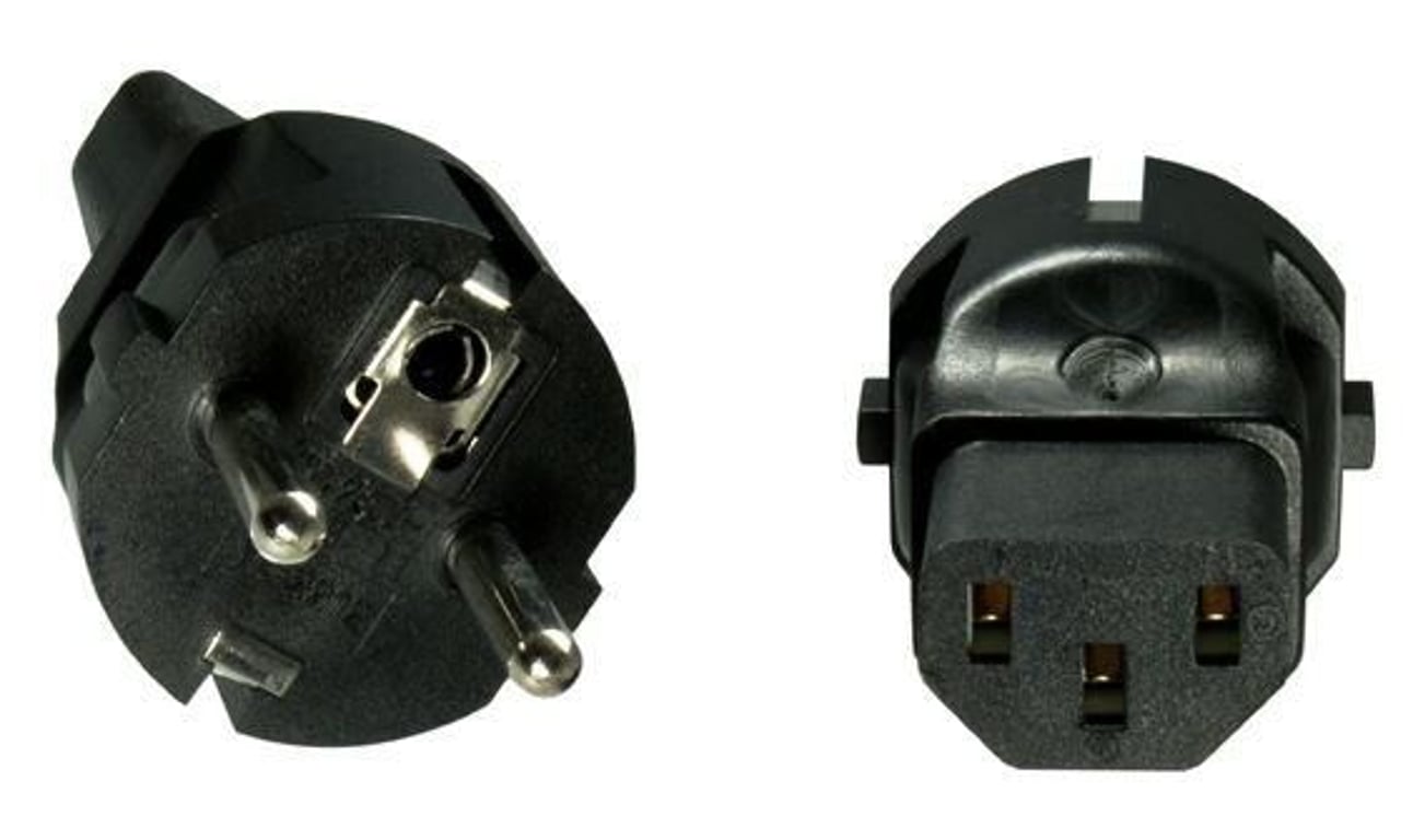 Microconnect PESC13AD adapter wtyczek zasilających Typu F C13 Czarny