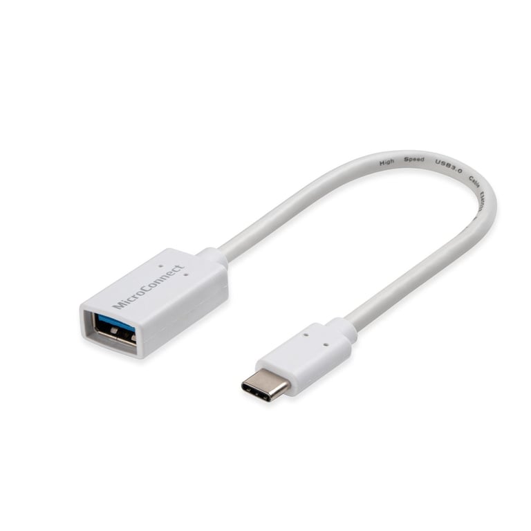 Microconnect USB3.1CAF02W kabel USB 0,2 m USB 3.2 Gen 1 (3.1 Gen 1) USB C USB A Biały