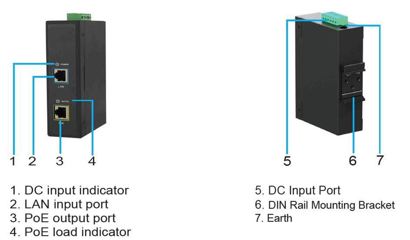 Microconnect POEINJ-30W-IND adapter PoE