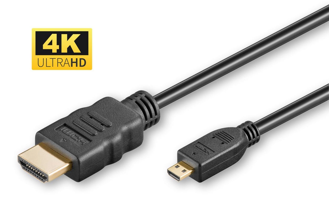 Microconnect HDM19191V2.0D kabel HDMI 1 m HDMI Typu D (Micro) HDMI Typu A (Standard) Czarny