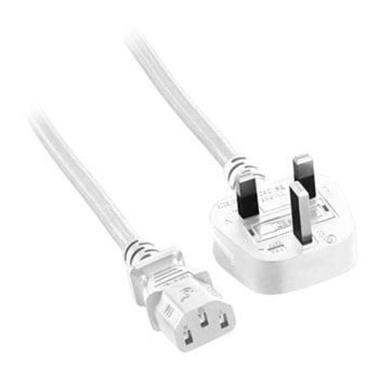 Microconnect PE090420W kabel zasilające Biały 2 m Wtyczka zasilająca typu G C13 panel