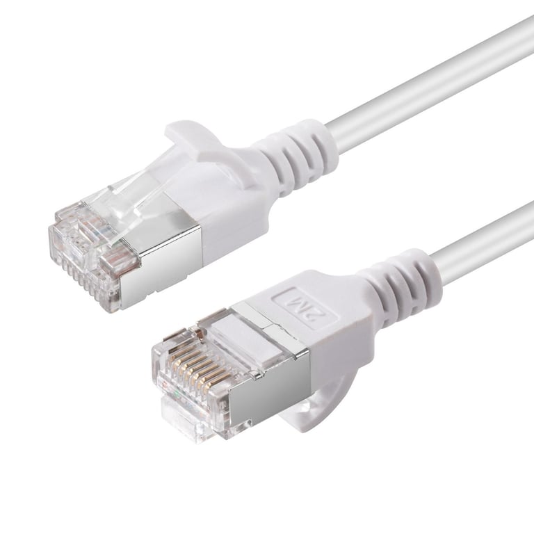 Microconnect V-FTP6A10W-SLIM kabel sieciowy Biały 10 m Cat6a U/FTP (STP)