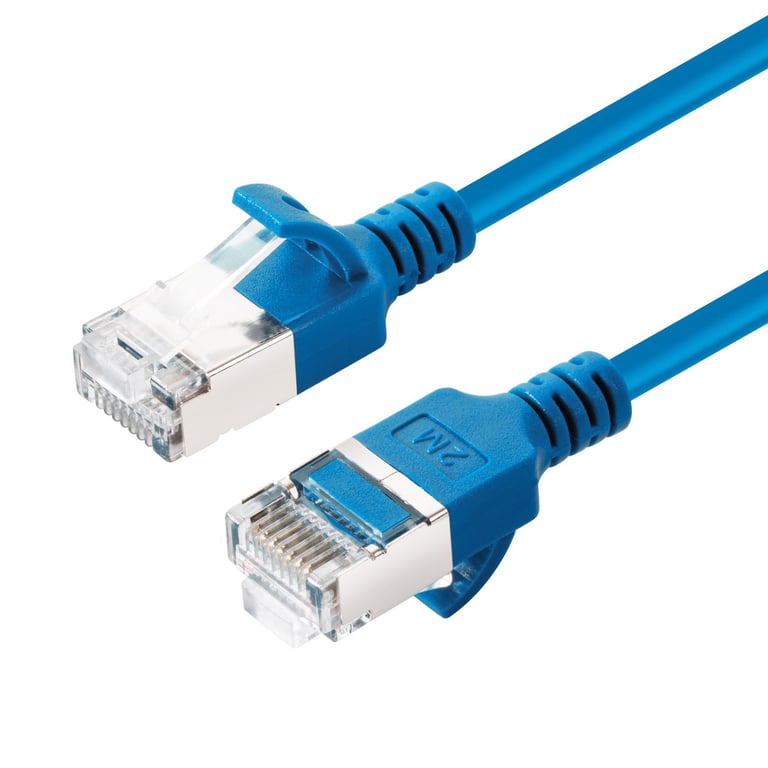 Microconnect V-FTP6A075B-SLIM kabel sieciowy Niebieski 7,5 m Cat6a U/FTP (STP)