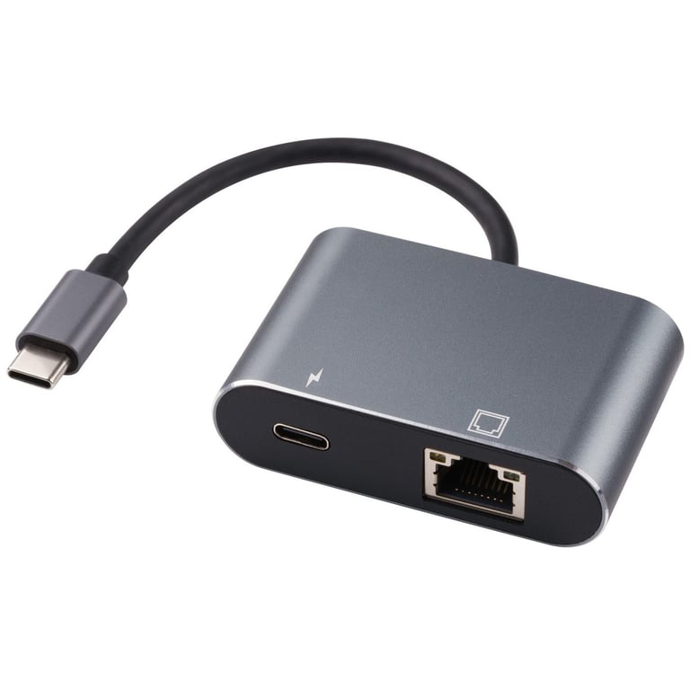 Microconnect USB3.1CETHPDBA zmieniacz płci / kabli USB C RJ-45 Czarny
