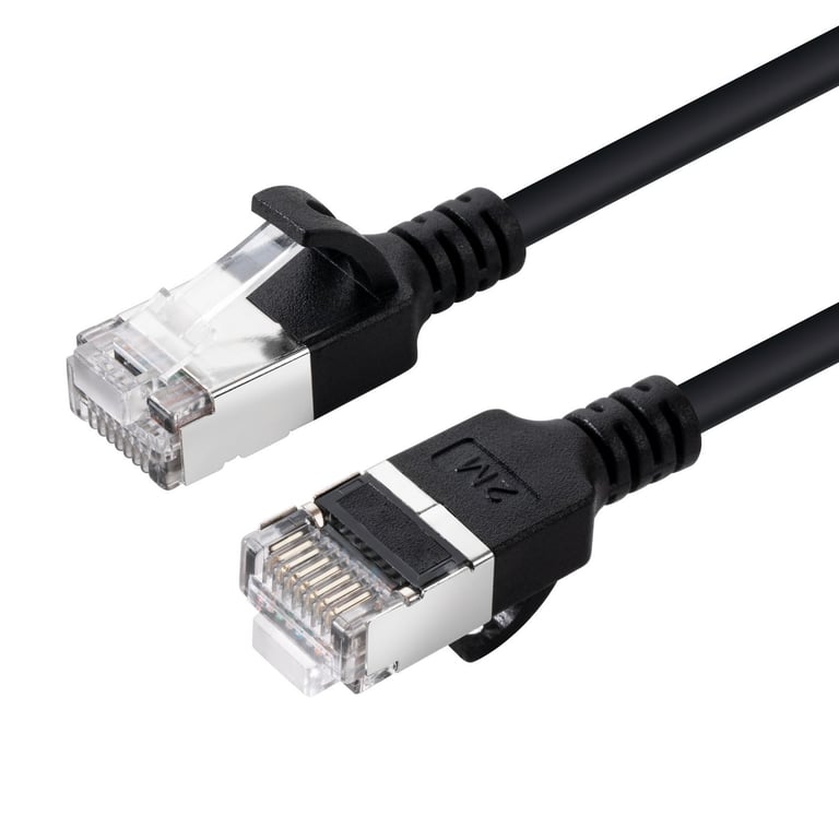 Microconnect V-FTP6A015S-SLIM kabel sieciowy Czarny 1,5 m Cat6a U/FTP (STP)