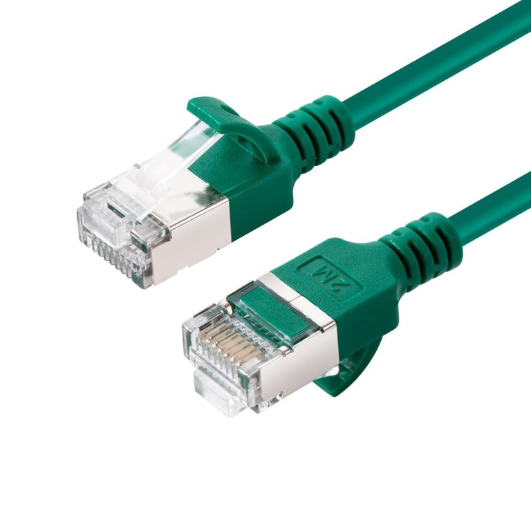 Microconnect V-FTP6A10G-SLIM kabel sieciowy Zielony 10 m Cat6a U/FTP (STP)
