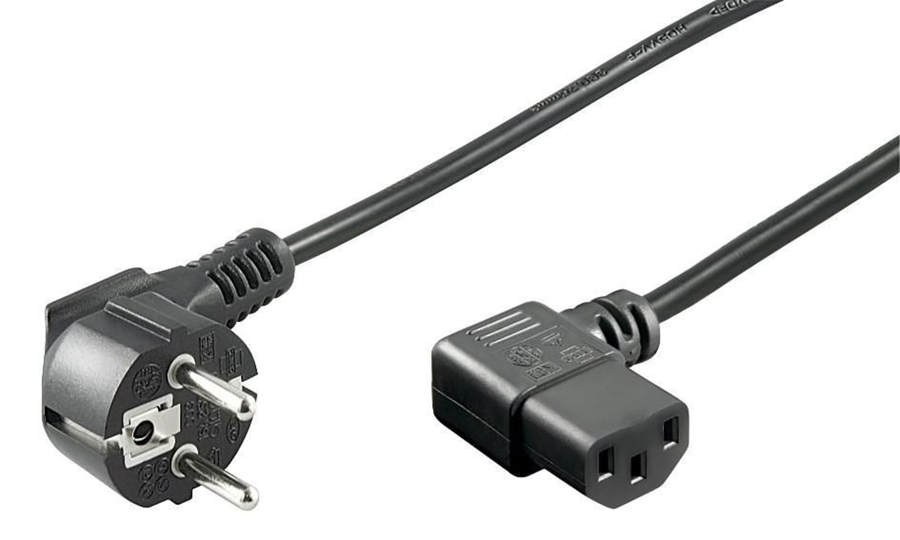 Microconnect PE010510 kabel zasilające Czarny 1 m CEE7/7 C13 panel