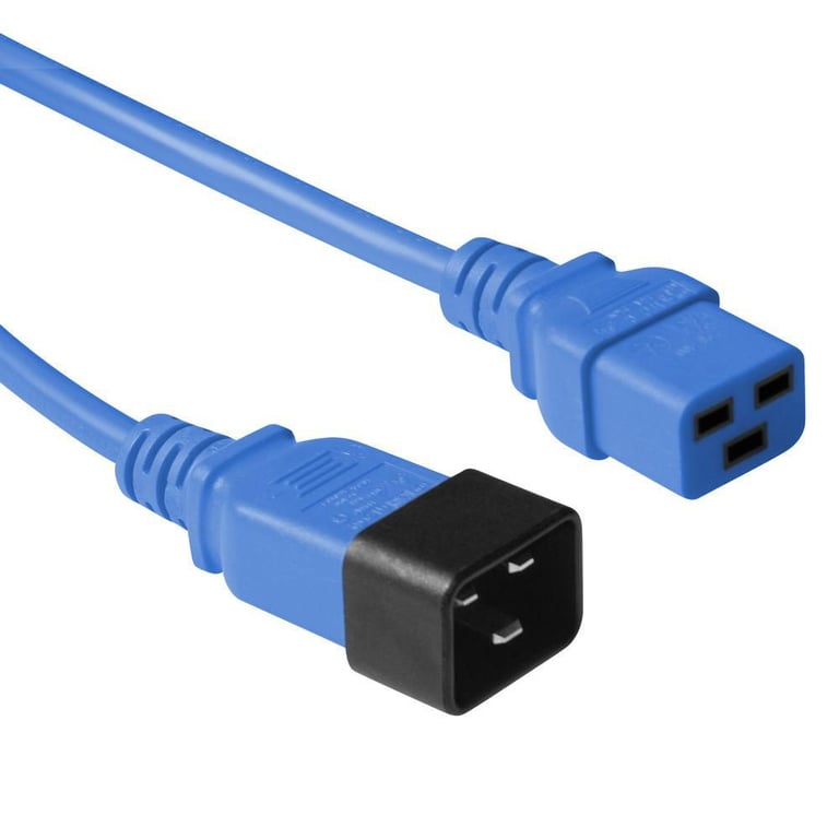 Microconnect PE2019B3 kabel zasilające Niebieski 3 m C20 panel C19 panel