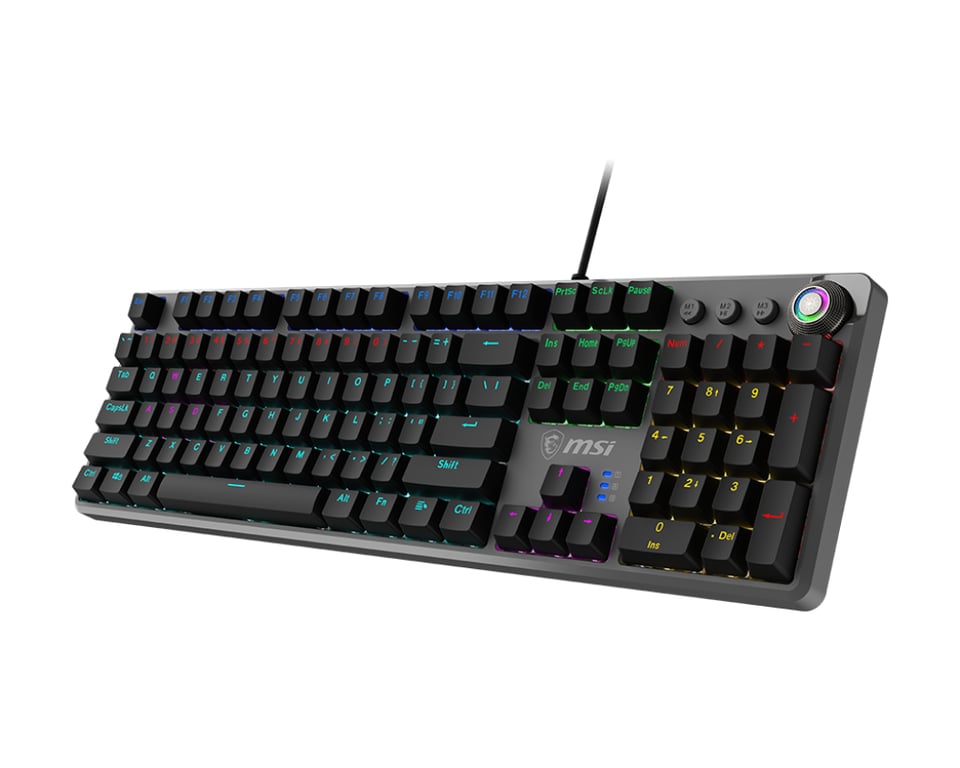 MSI FORGE GK310 RED DE klawiatura Gaming USB QWERTY Niemiecki Czarny