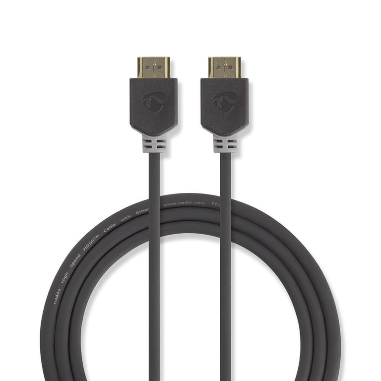 Nedis CVBW34000AT100 kabel HDMI 10 m HDMI Typu A (Standard) Antracyt