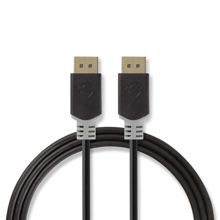Nedis CCBW37014AT20 kabel DisplayPort 2 m Antracyt, Szary