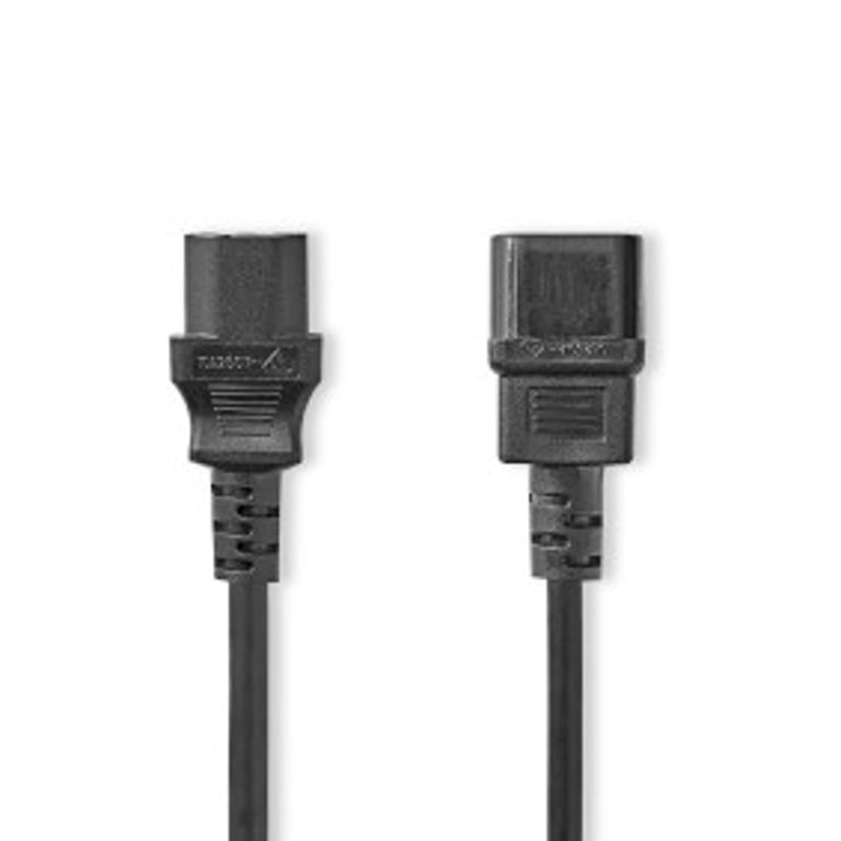 Nedis CEGL10500BK30 kabel zasilające Czarny 2 m C14 panel C13 panel