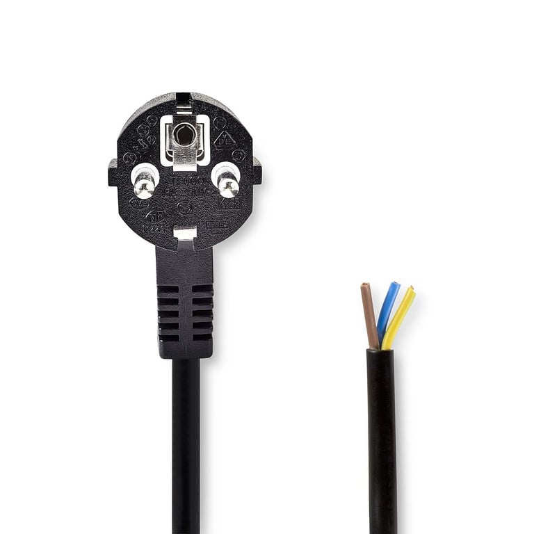 Nedis CEGL10700BK30 kabel zasilające Czarny 3 m CEE7/7
