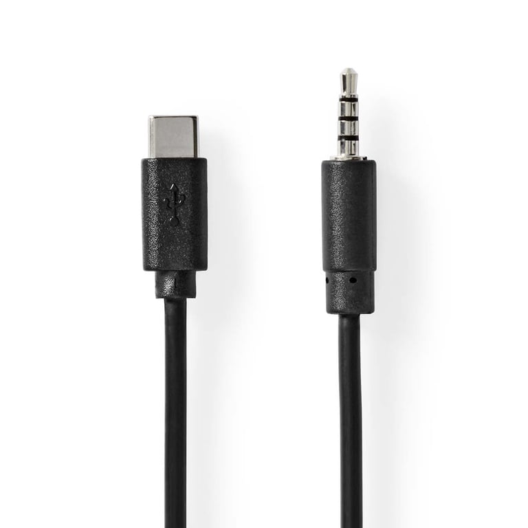 Nedis CCGL65950BK10 kabel audio 1 m USB C 3.5mm Czarny