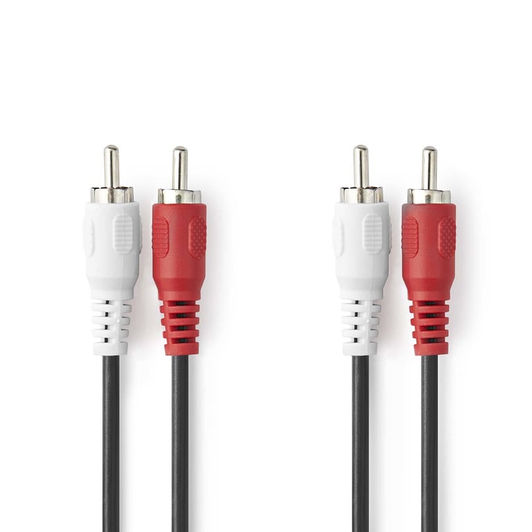Nedis CAGL24200BK10 kabel audio 1 m 2 x RCA Czarny